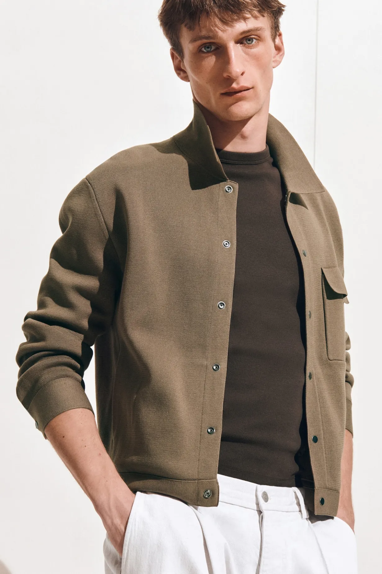 KNITTED COTTON JACKET
