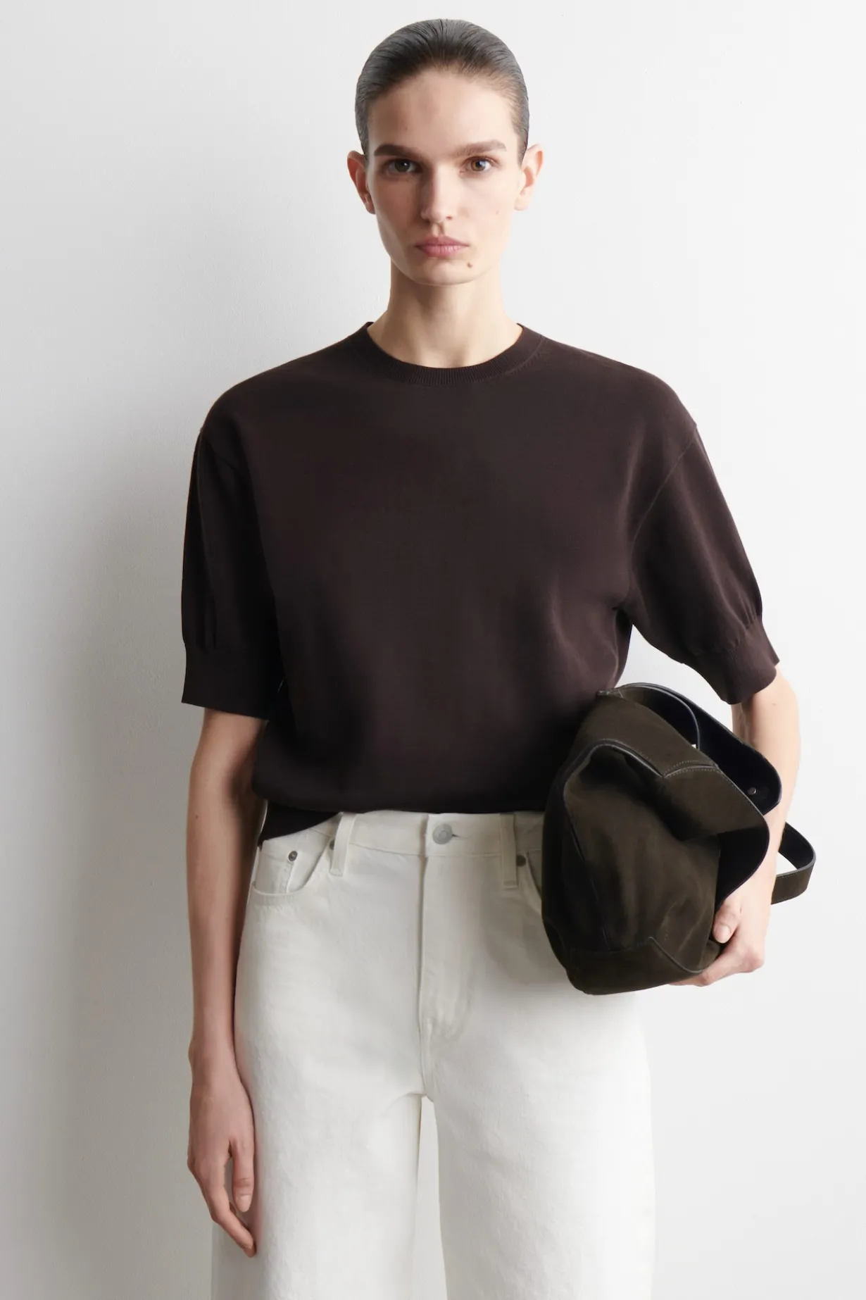 KNITTED COTTON T-SHIRT