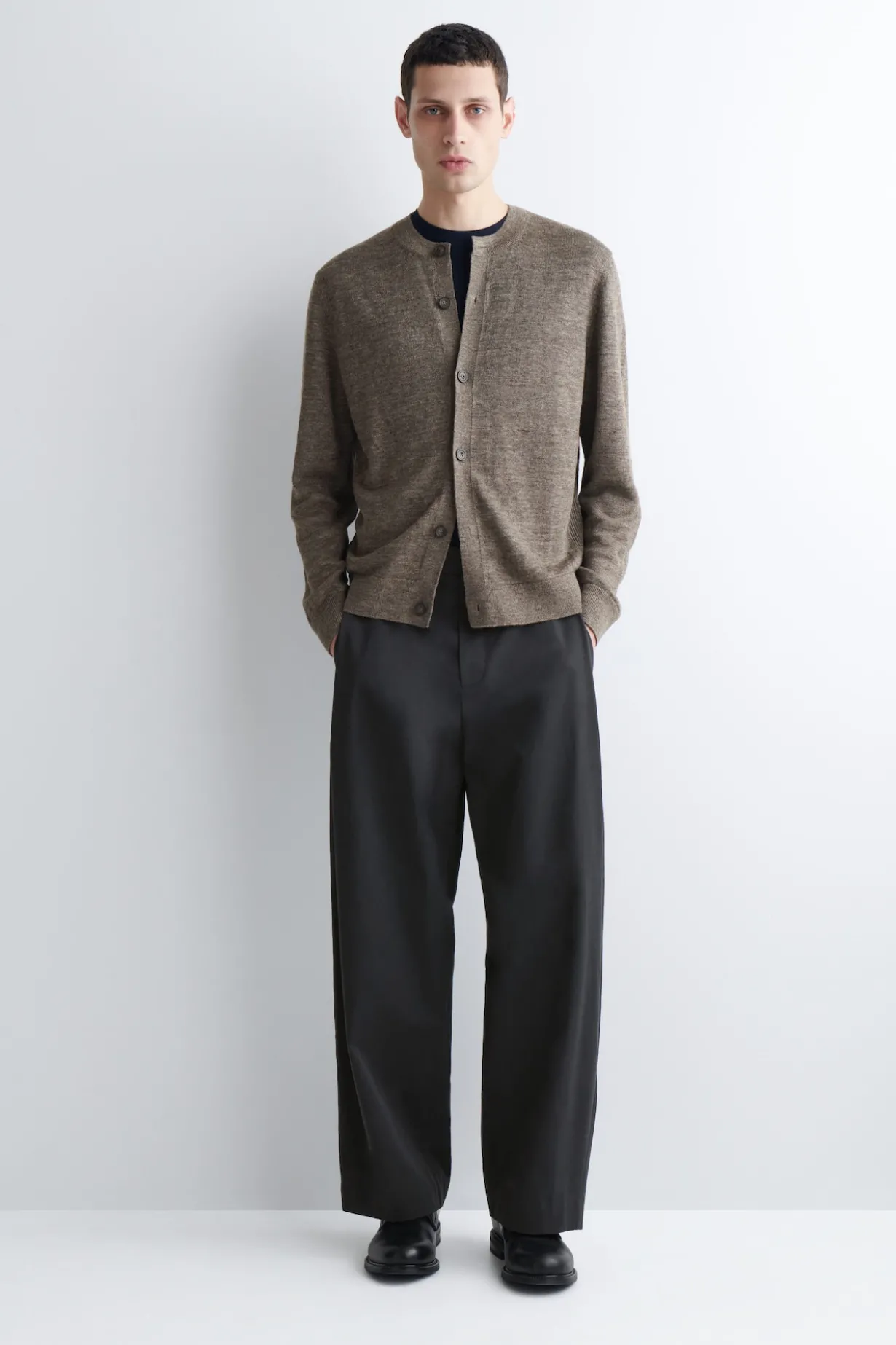 KNITTED LINEN CARDIGAN