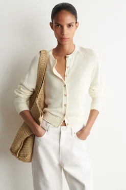 KNITTED LINEN CARDIGAN