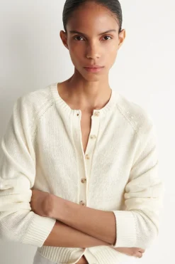 KNITTED LINEN CARDIGAN