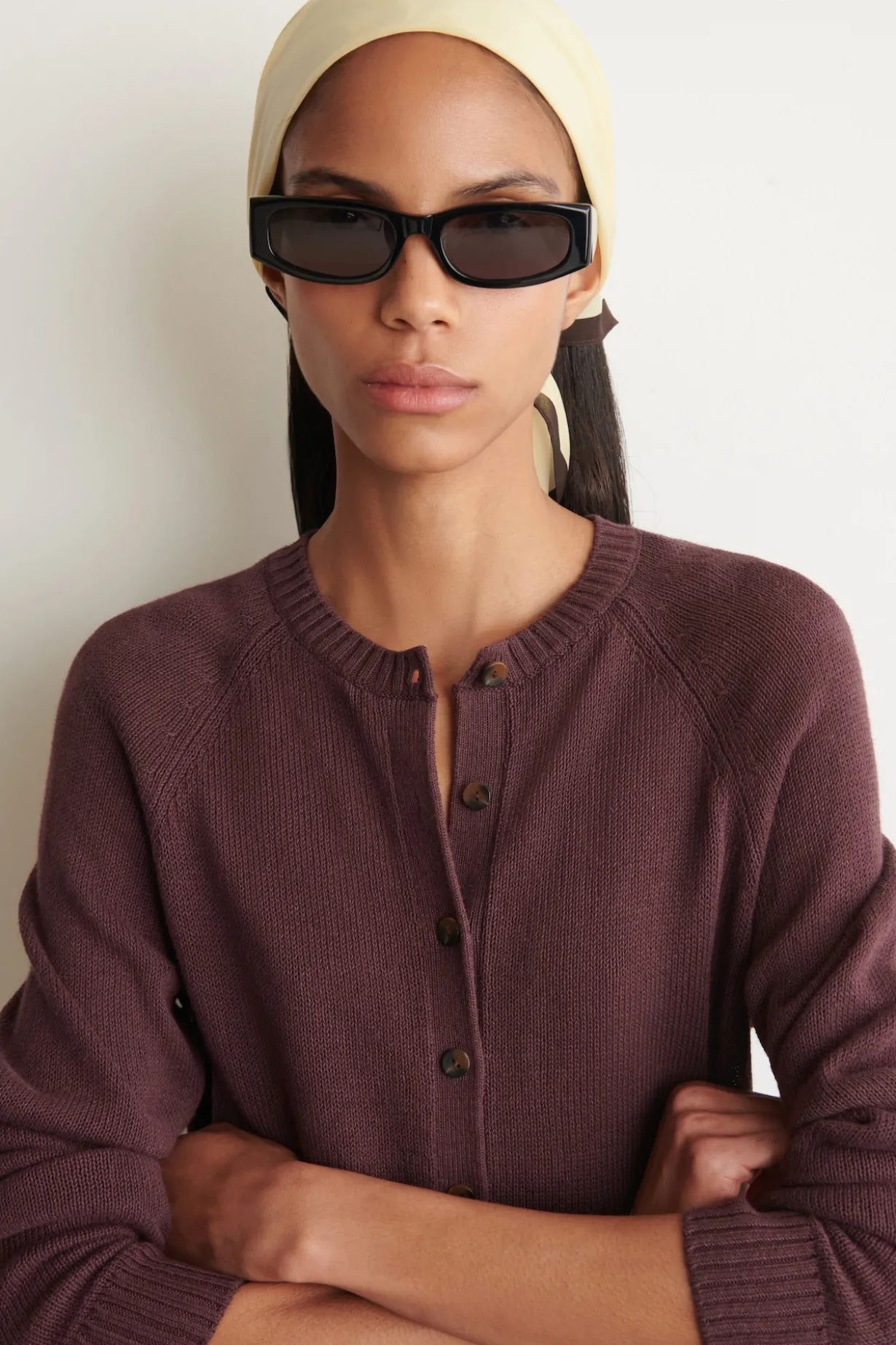 KNITTED LINEN CARDIGAN