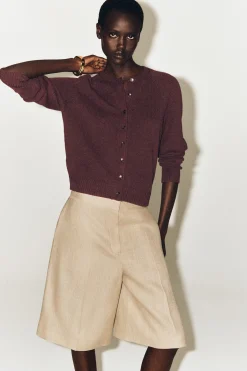 KNITTED LINEN CARDIGAN