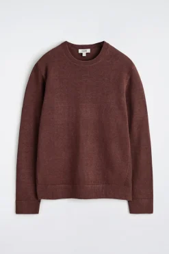 KNITTED LINEN CREW-NECK SWEATER