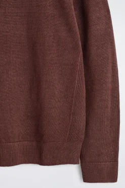 KNITTED LINEN CREW-NECK SWEATER