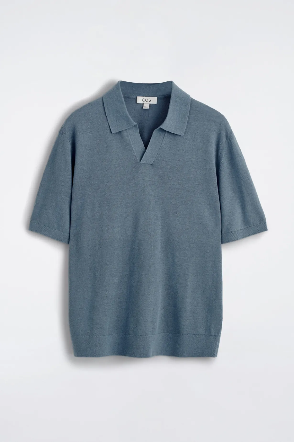 KNITTED LINEN POLO SHIRT