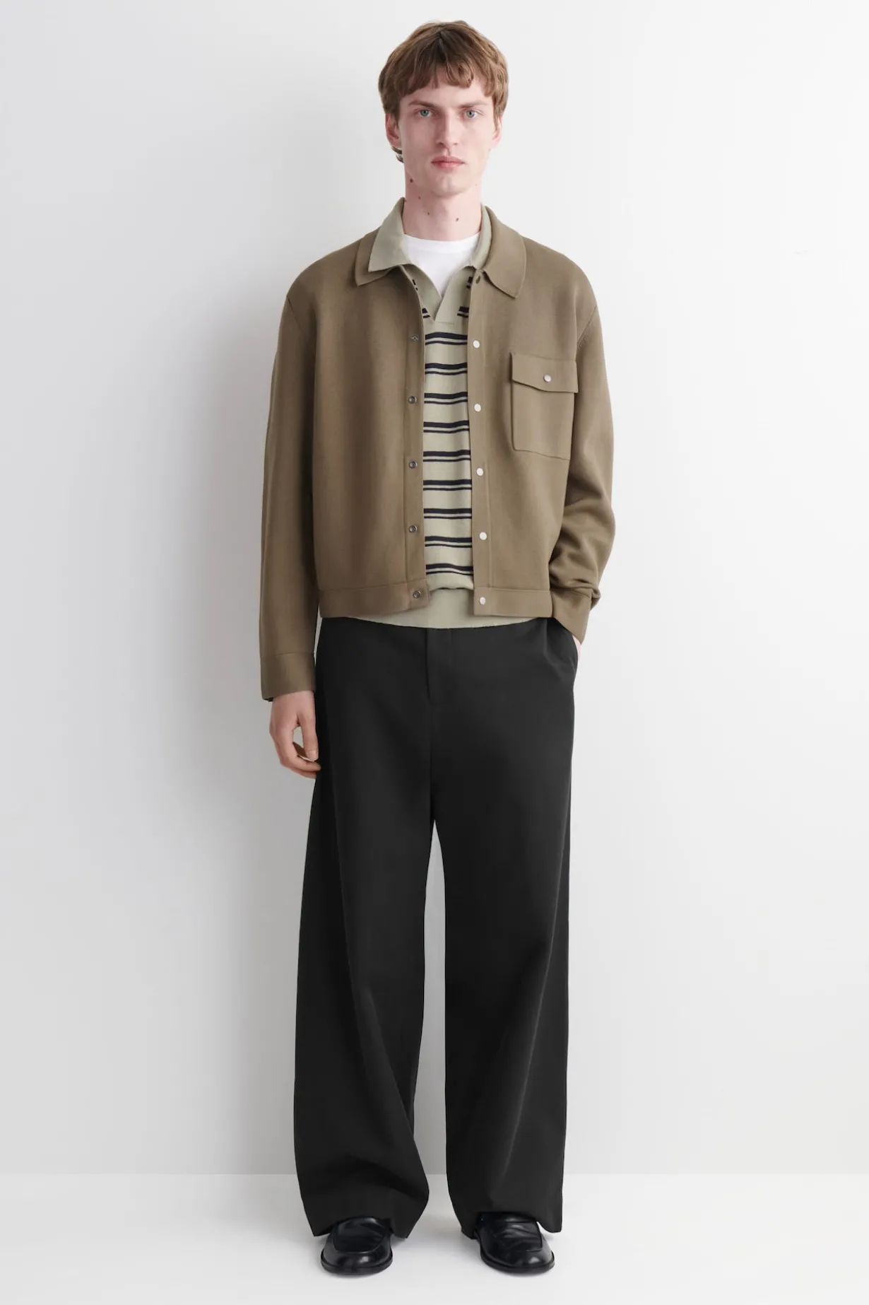 KNITTED LINEN POLO SHIRT