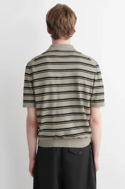 KNITTED LINEN POLO SHIRT