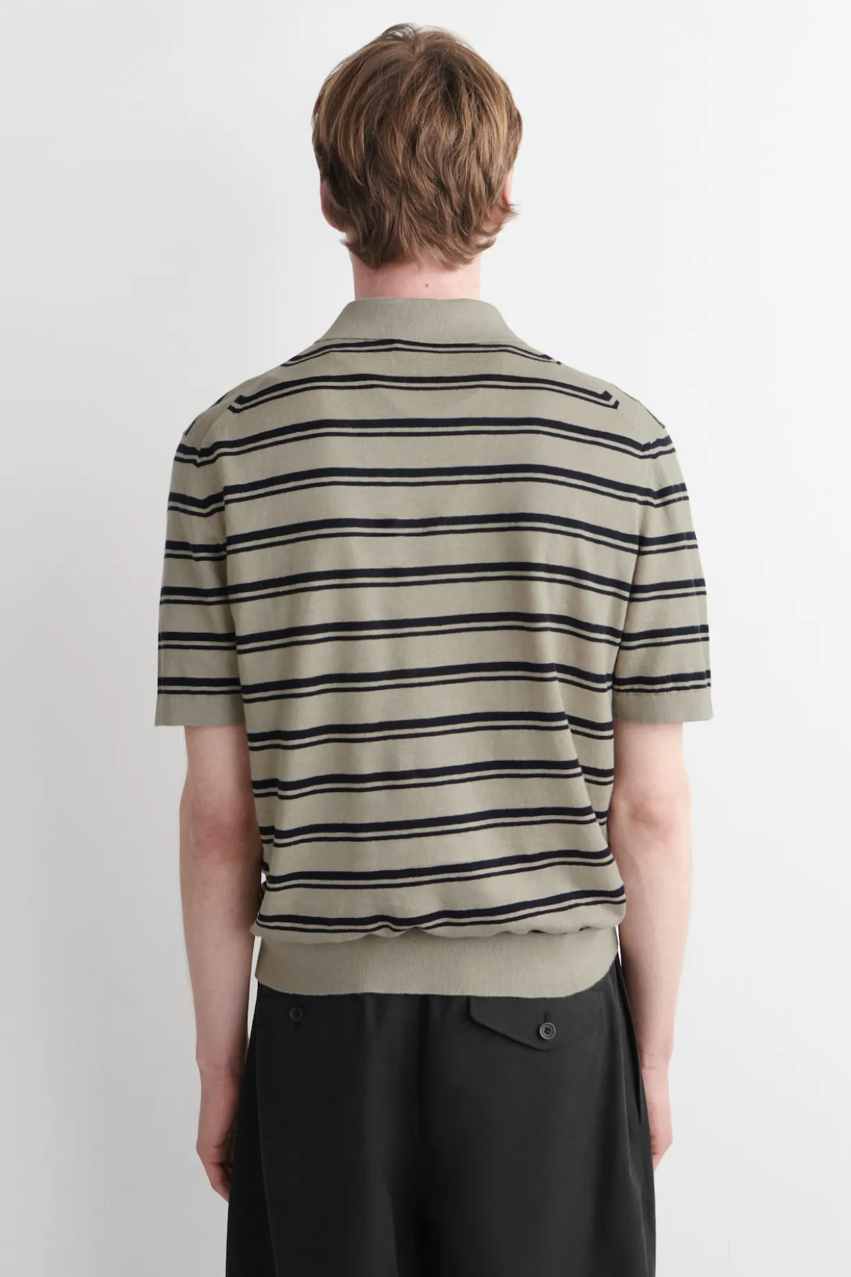 KNITTED LINEN POLO SHIRT