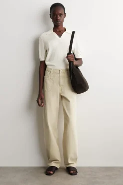 KNITTED LINEN-MERINO POLO SHIRT