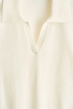 KNITTED LINEN-MERINO POLO SHIRT
