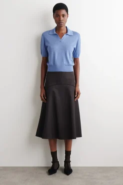 KNITTED LINEN-MERINO POLO SHIRT