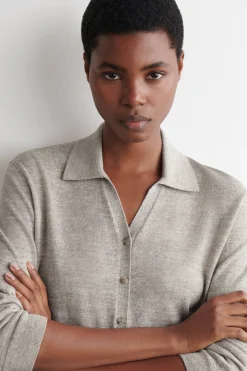 KNITTED LINEN-MERINO SHIRT