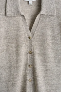 KNITTED LINEN-MERINO SHIRT