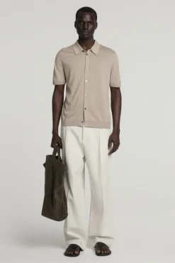 KNITTED LINEN-SILK SHIRT