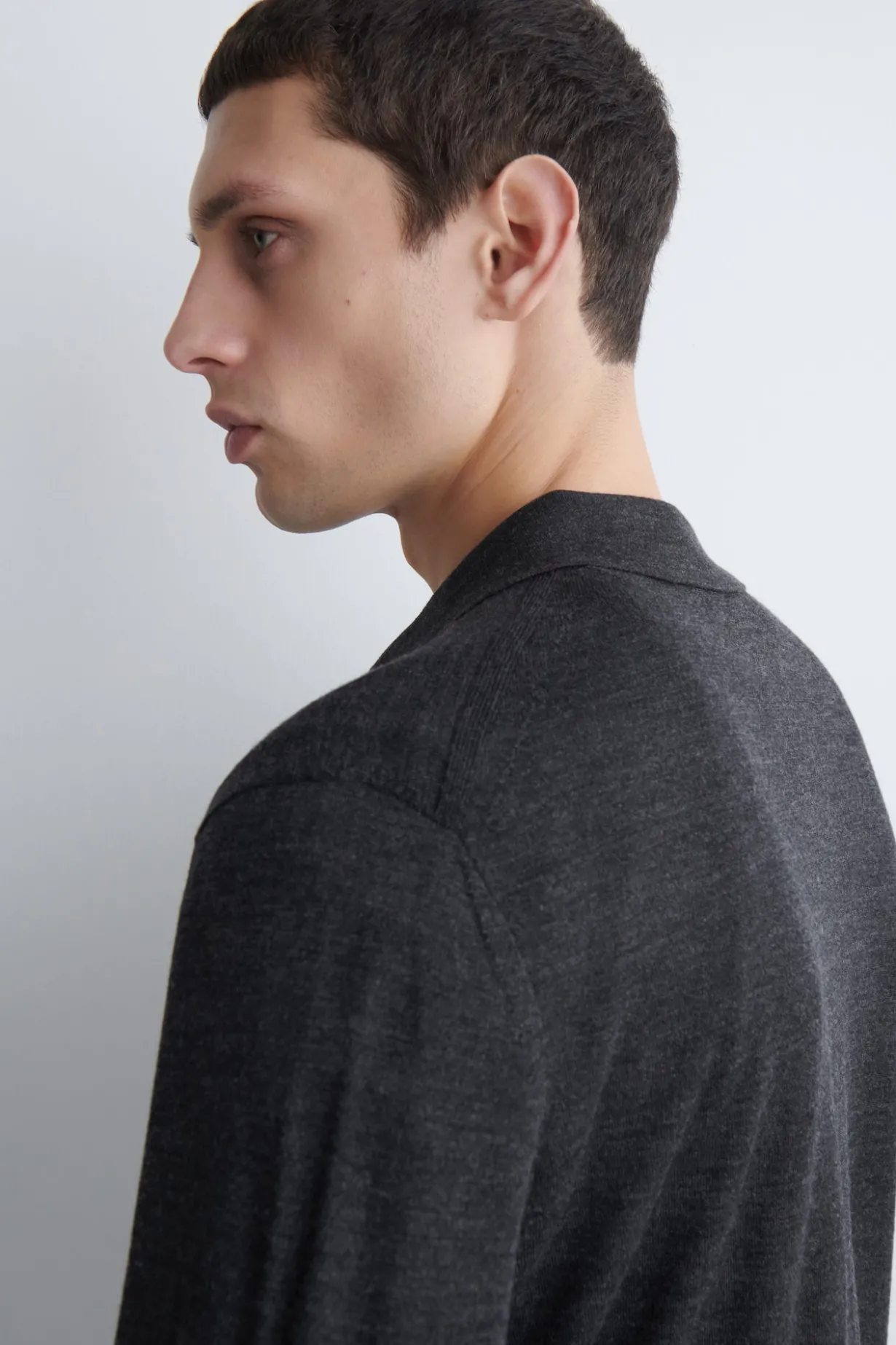 KNITTED MERINO WOOL SHIRT