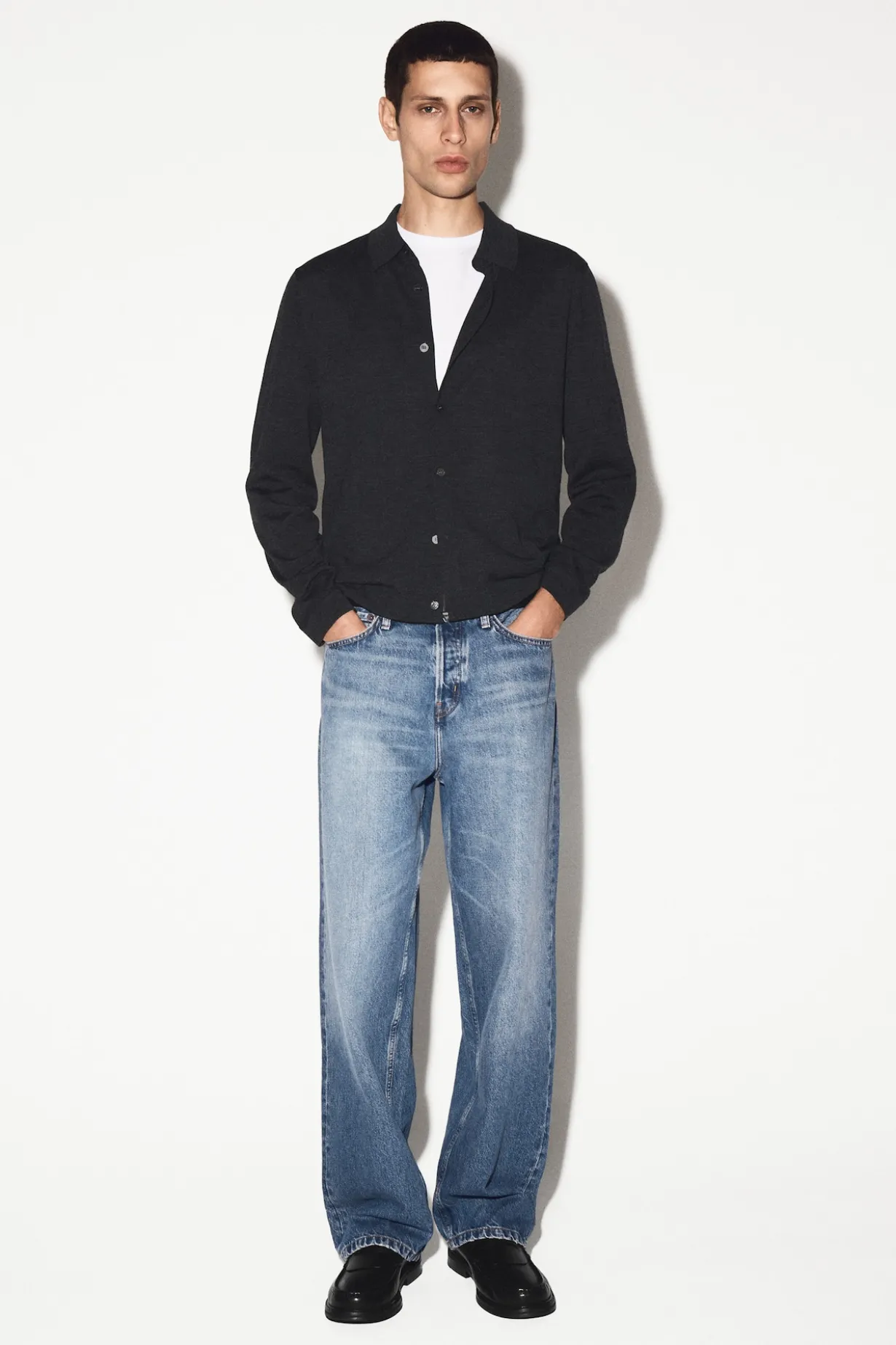 KNITTED MERINO WOOL SHIRT