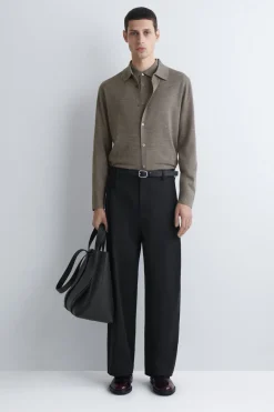 KNITTED MERINO WOOL SHIRT