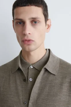 KNITTED MERINO WOOL SHIRT