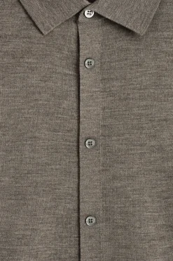 KNITTED MERINO WOOL SHIRT
