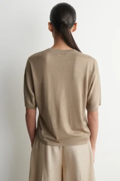 KNITTED MERINO WOOL T-SHIRT