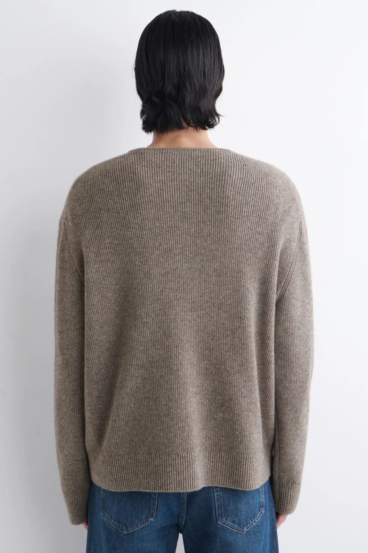 KNITTED MERINO-YAK HENLEY TOP
