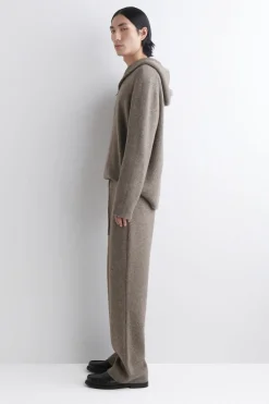 KNITTED MERINO-YAK ZIP-UP HOODIE
