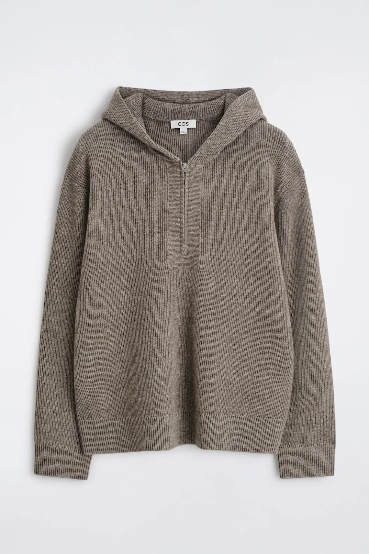 KNITTED MERINO-YAK ZIP-UP HOODIE