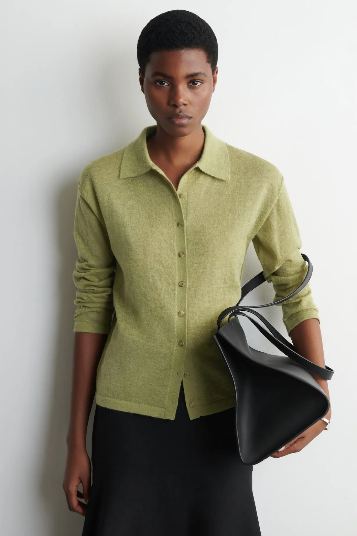 KNITTED MOHAIR-BLEND SHIRT