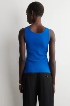 KNITTED SCOOP-NECK TANK TOP