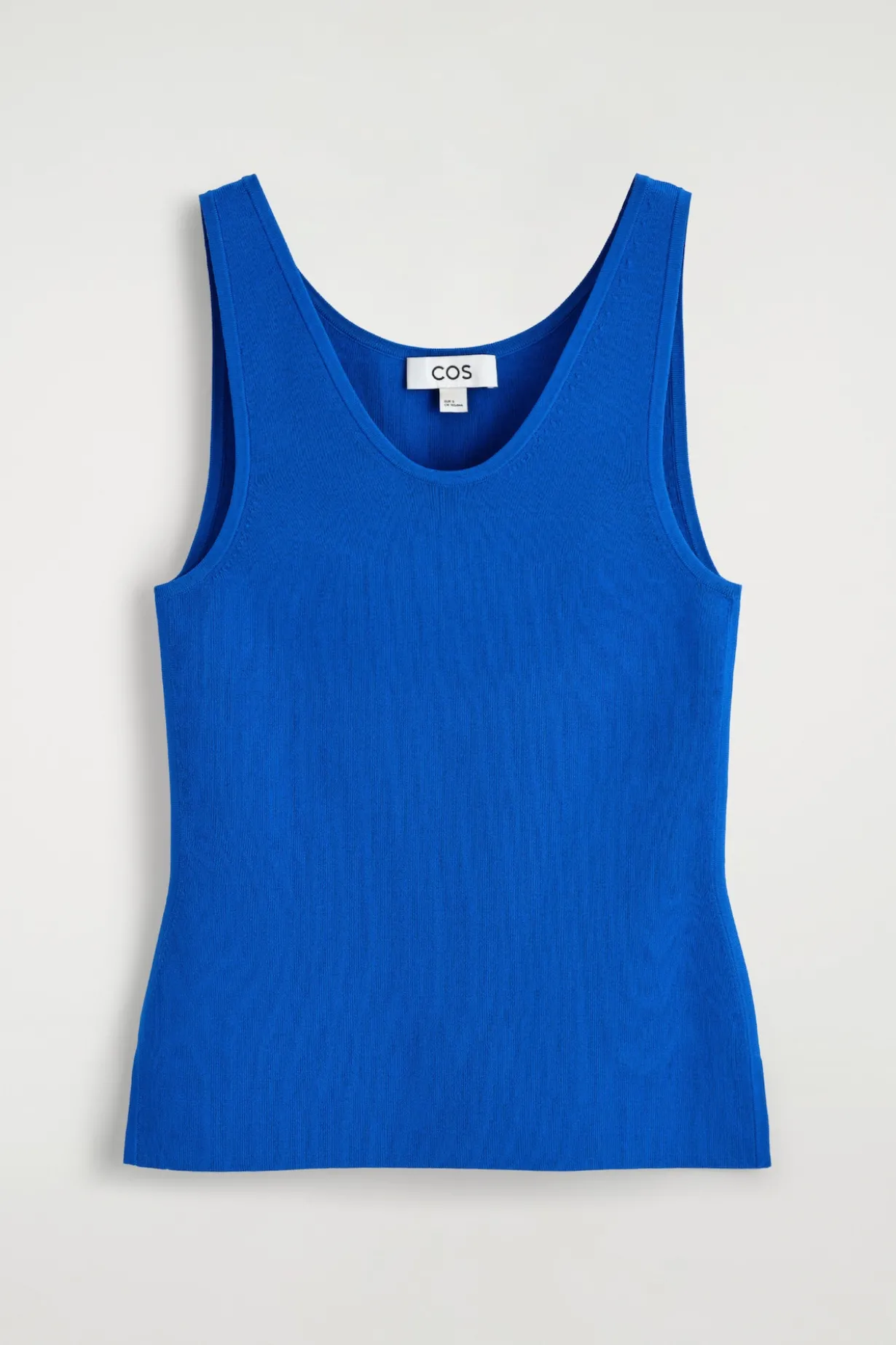 KNITTED SCOOP-NECK TANK TOP
