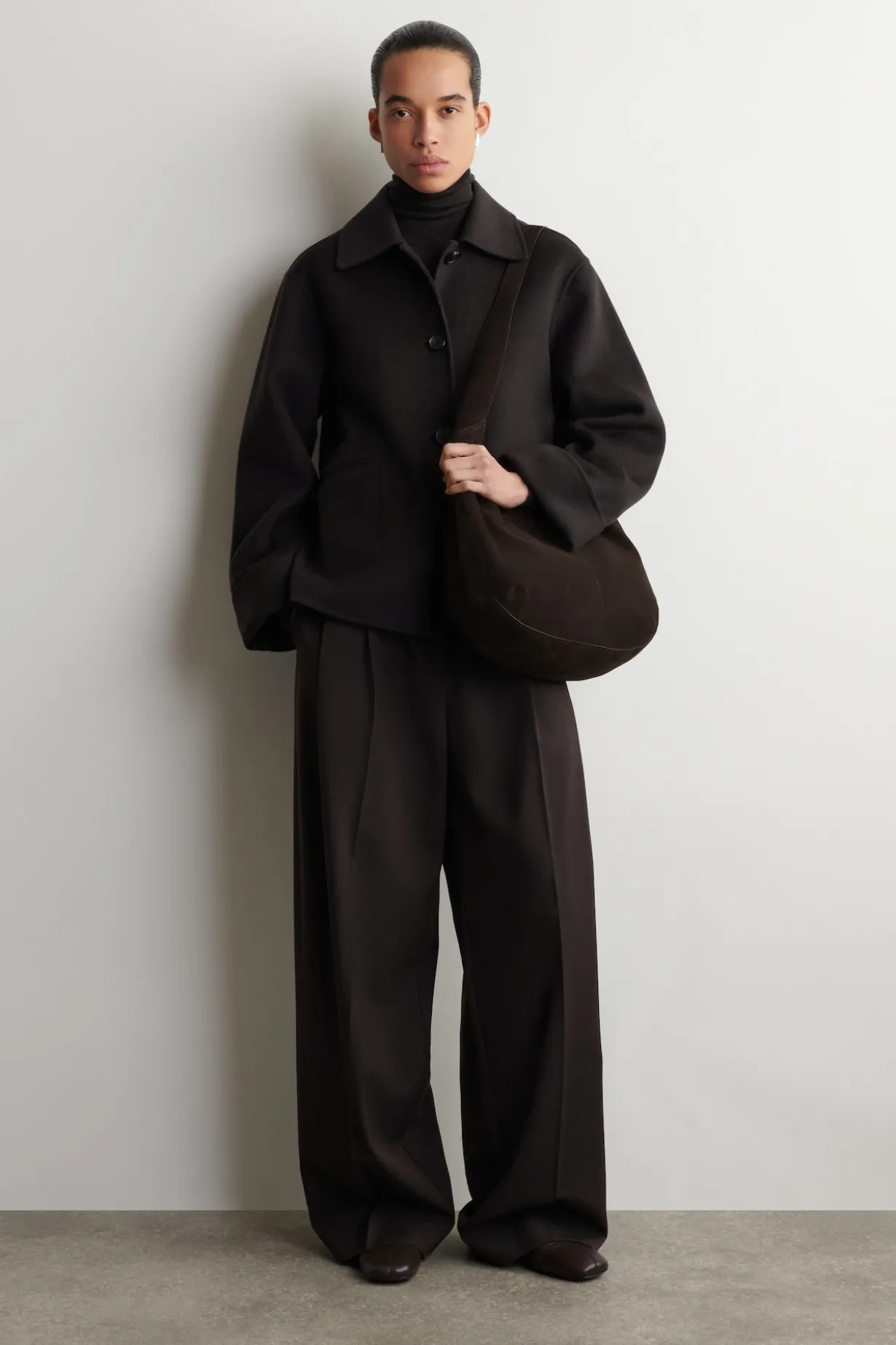 KNOLL SHOULDER BAG - SUEDE