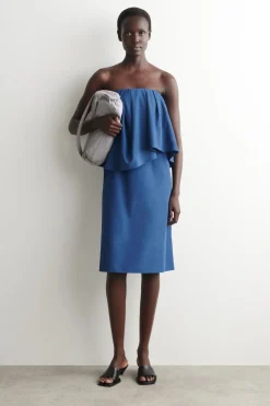 LAYERED BANDEAU MIDI DRESS