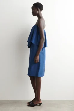 LAYERED BANDEAU MIDI DRESS