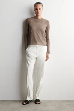 LAYERED KNIT LONG-SLEVED TOP