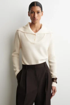 LAYERED MERINO WOOL SWEATER