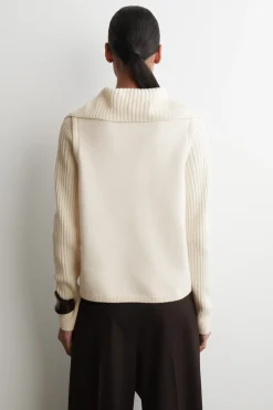 LAYERED MERINO WOOL SWEATER