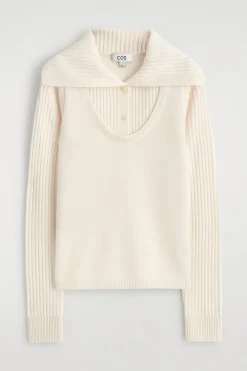 LAYERED MERINO WOOL SWEATER
