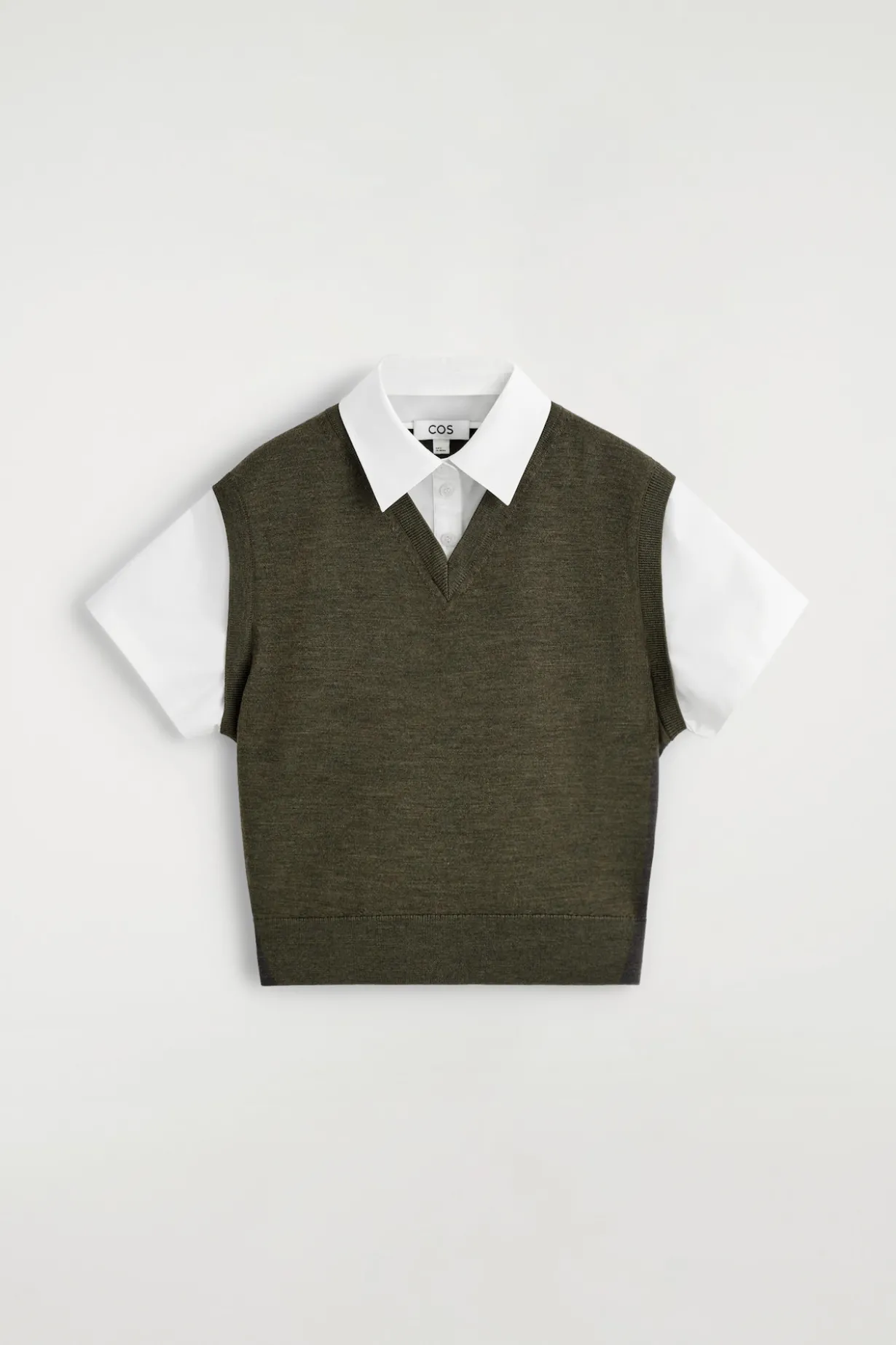 LAYERED MERINO WOOL SWEATER tank