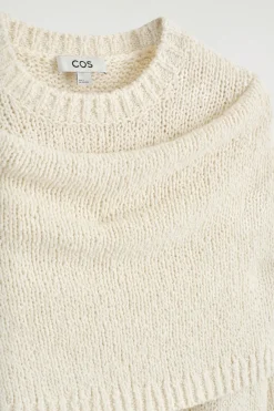 LAYERED SHAWL MERINO-CASHMERE SWEATER