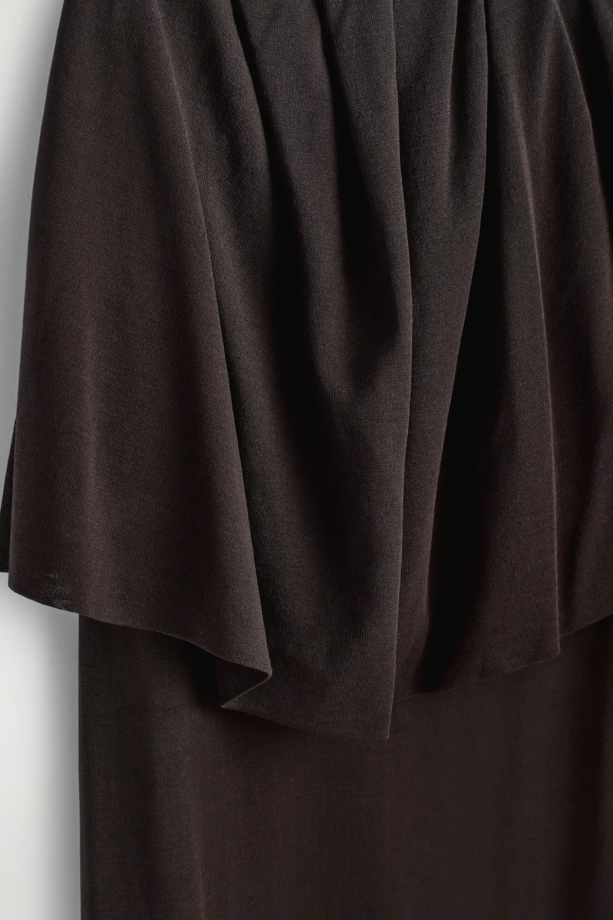 LAYERED SHEER-KNIT BANDEAU MAXI DRESS