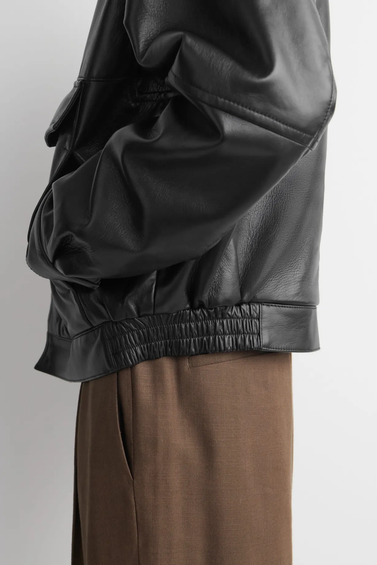 LEATHER BLOUSON JACKET