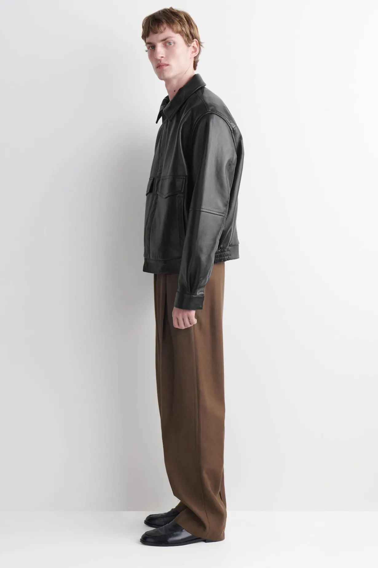 LEATHER BLOUSON JACKET