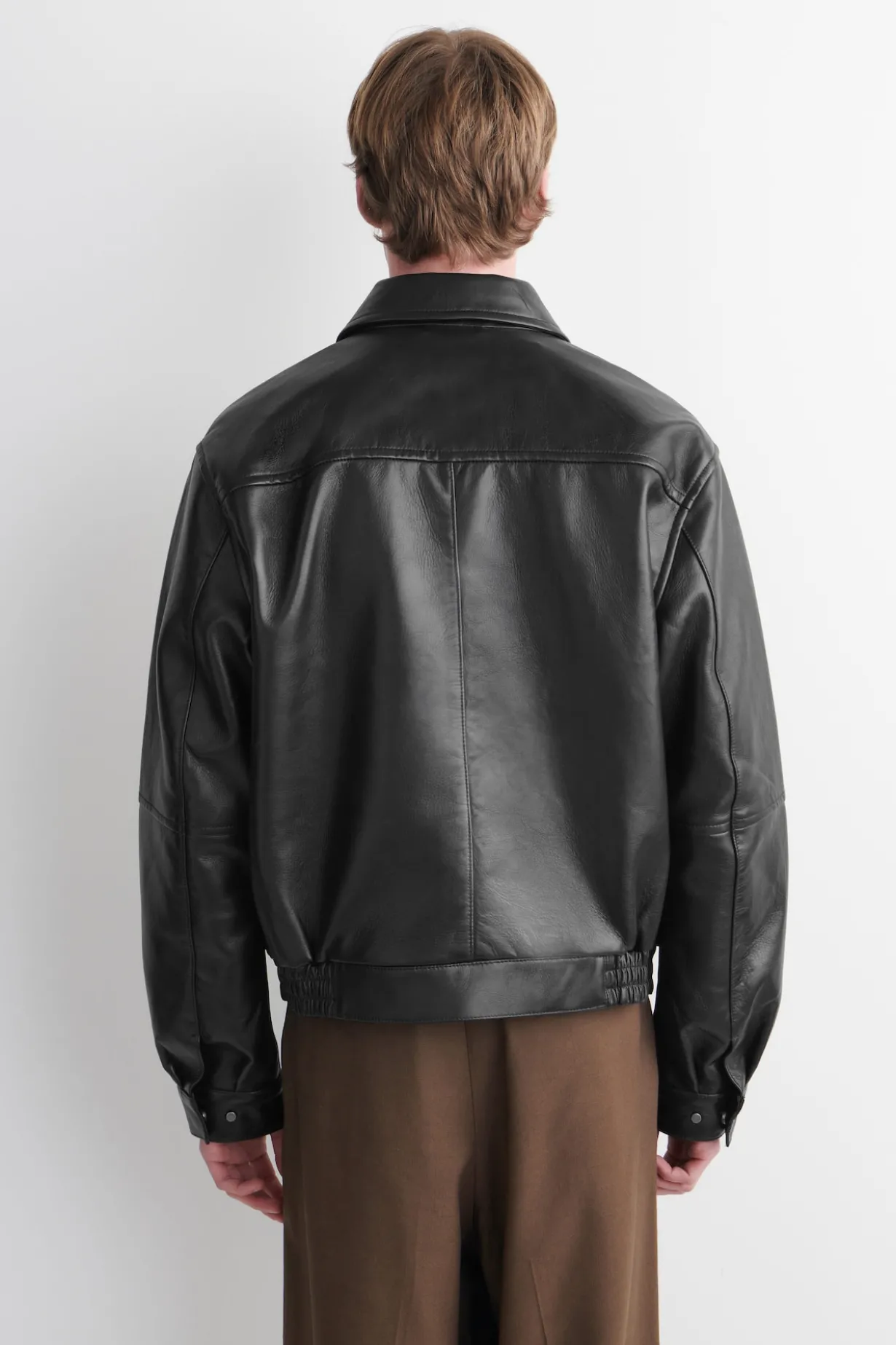 LEATHER BLOUSON JACKET