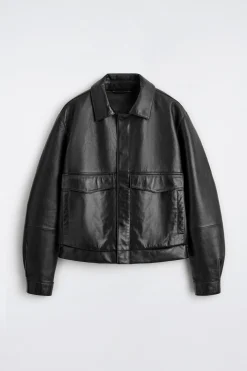LEATHER BLOUSON JACKET