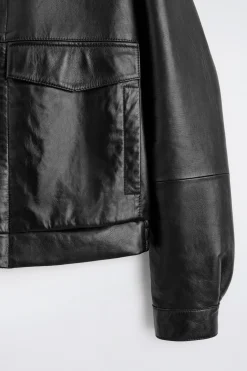 LEATHER BLOUSON JACKET