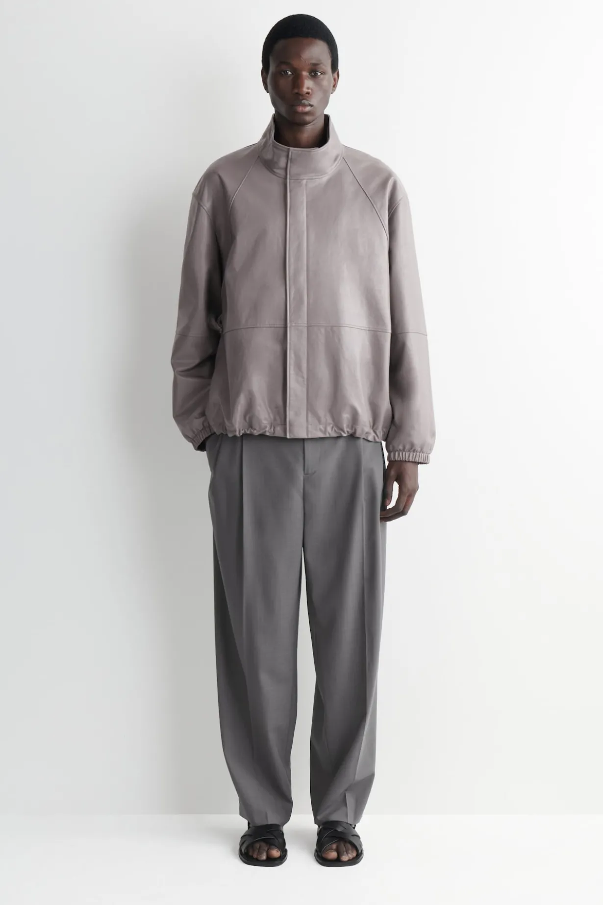 LEATHER BLOUSON JACKET