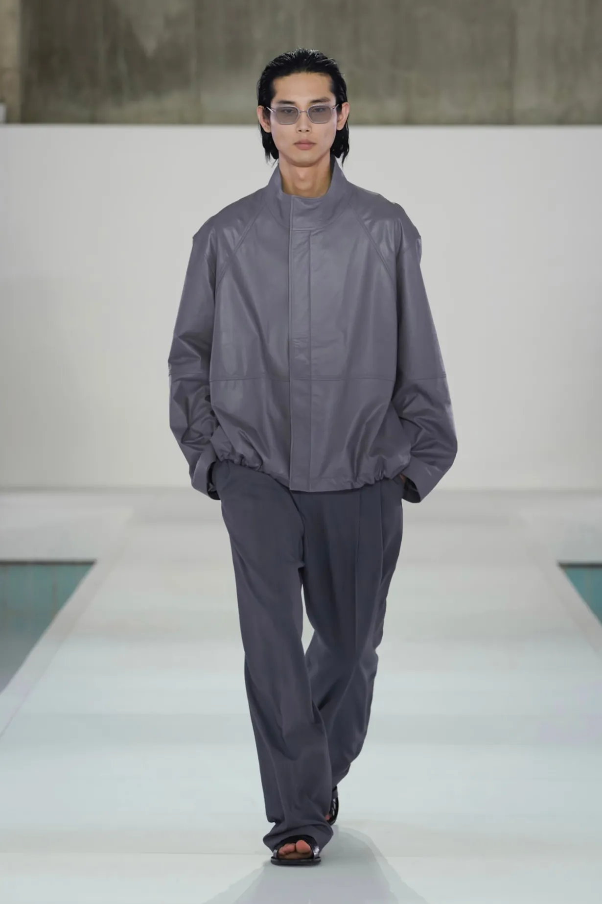 LEATHER BLOUSON JACKET