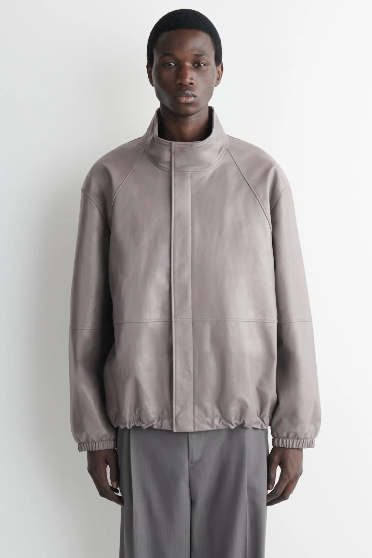 LEATHER BLOUSON JACKET