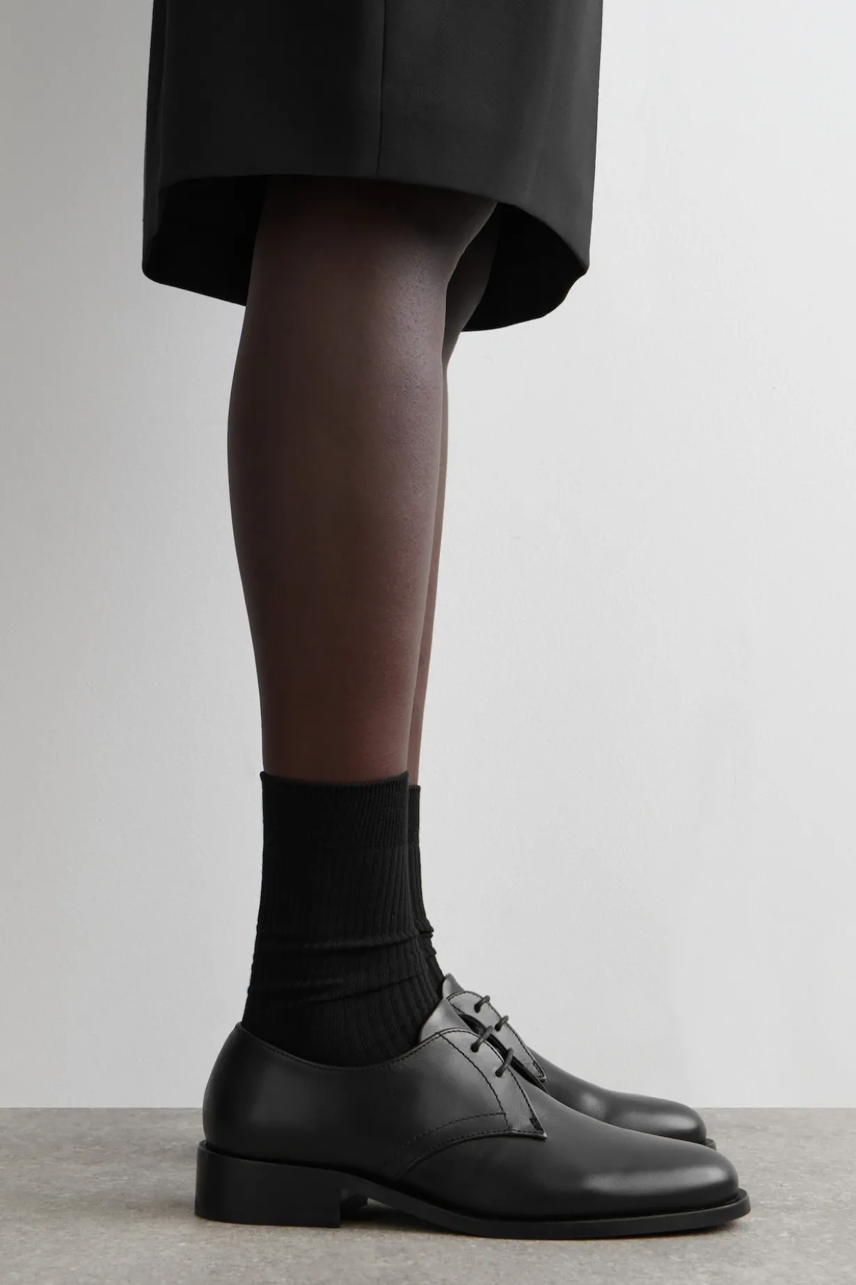 LEATHER DERBY SHOES
